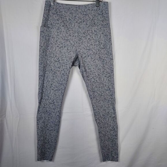 Spyder Active Leggings Medium Women’s Gray Print High Waist Stretch - Picture 1 of 11